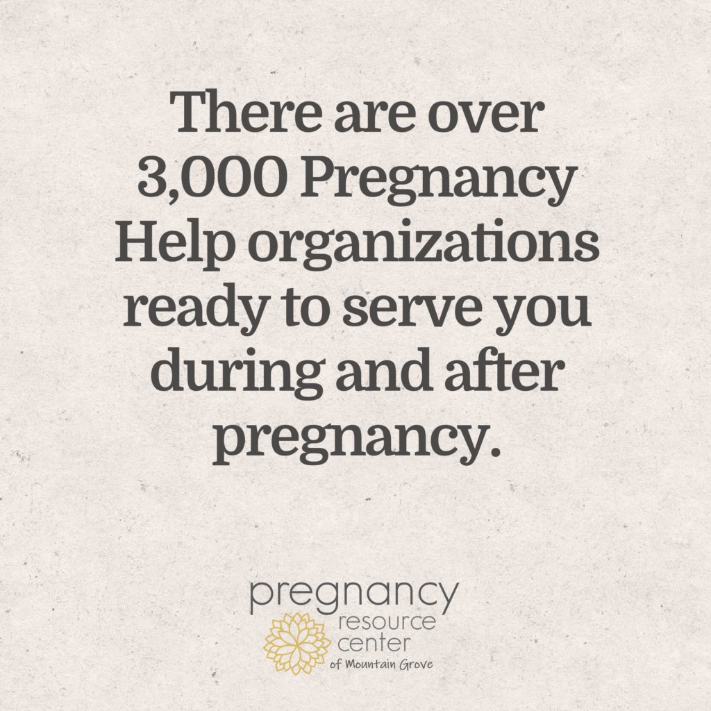 Textured graphic with stats about pregnancy help centers.