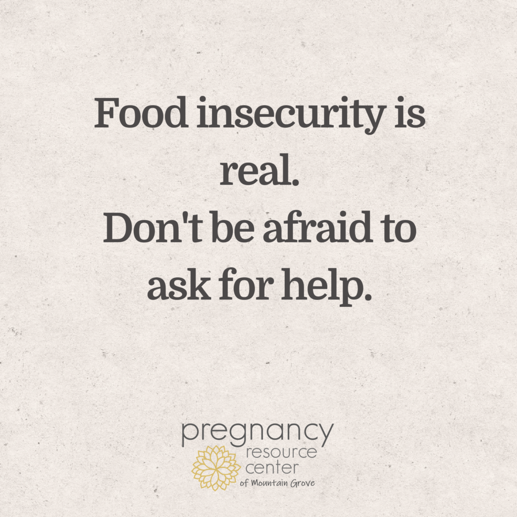 Textured graphic with statement about food insecurity.