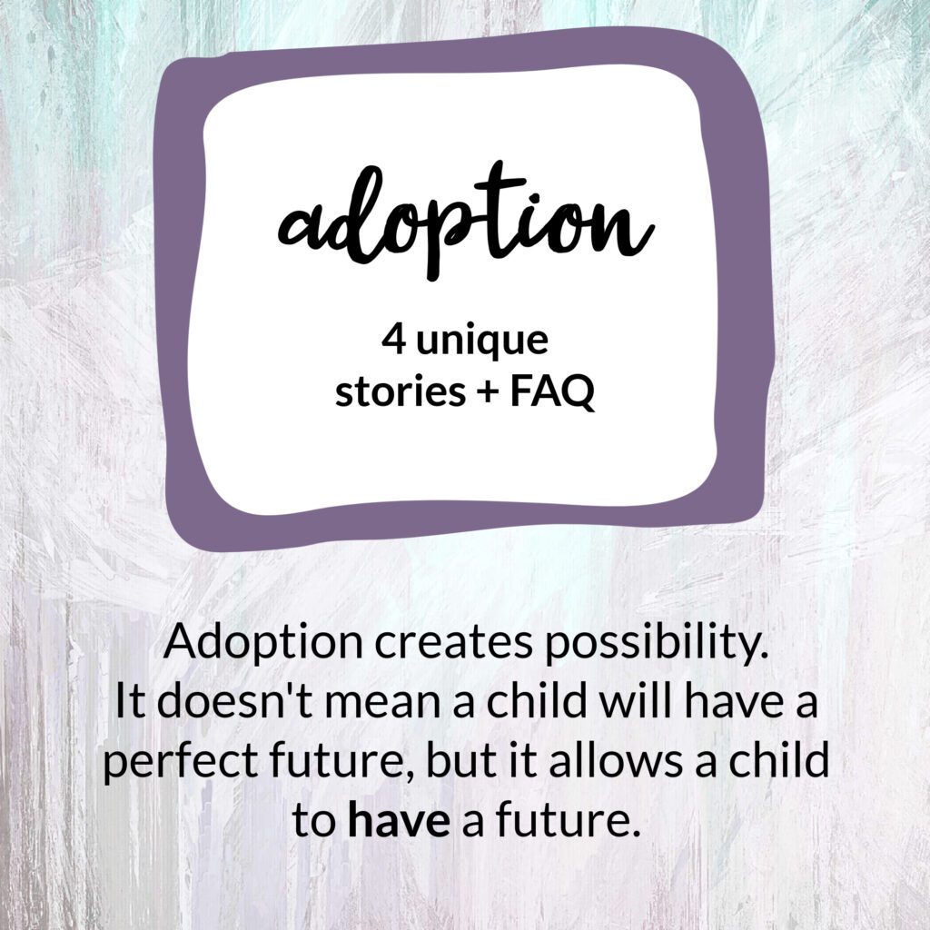 Graphic tile: Adoption- 4 unique stories