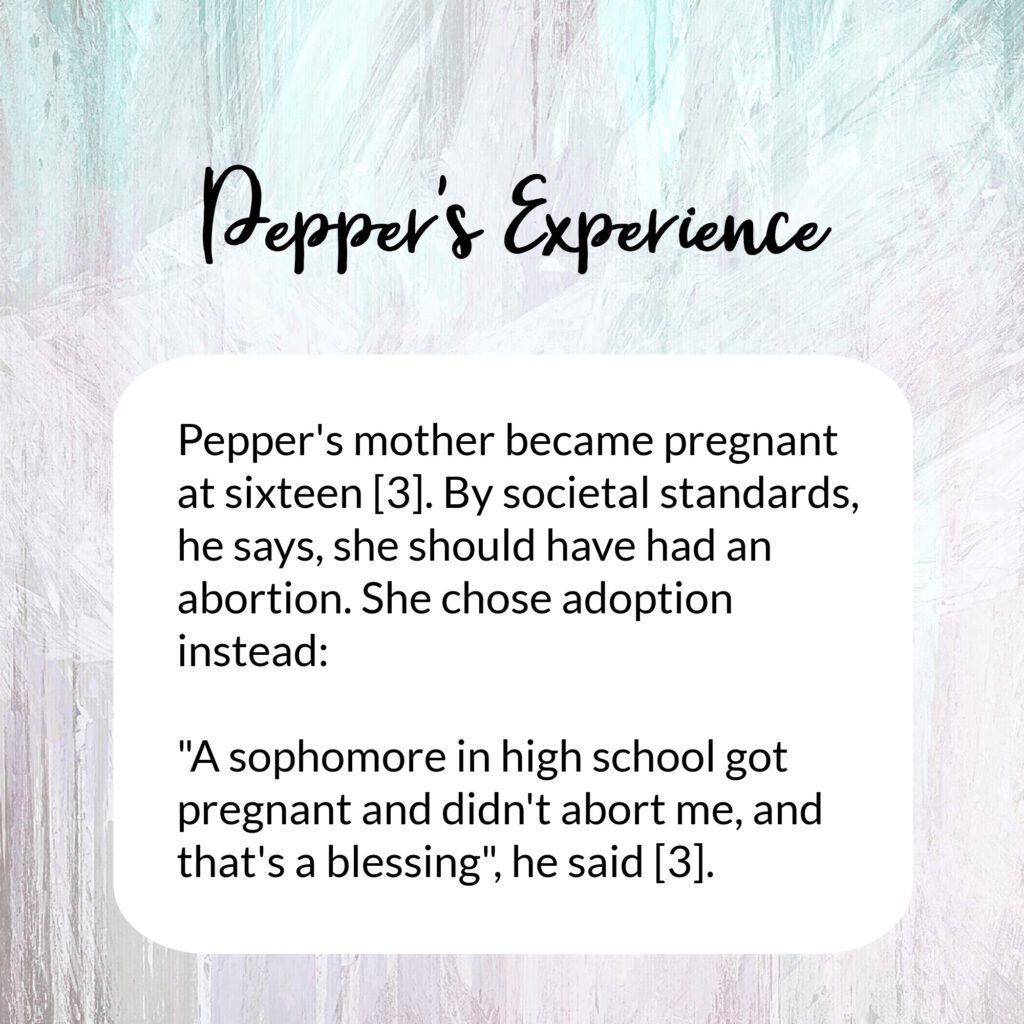 Graphic tile: Pepper's experience