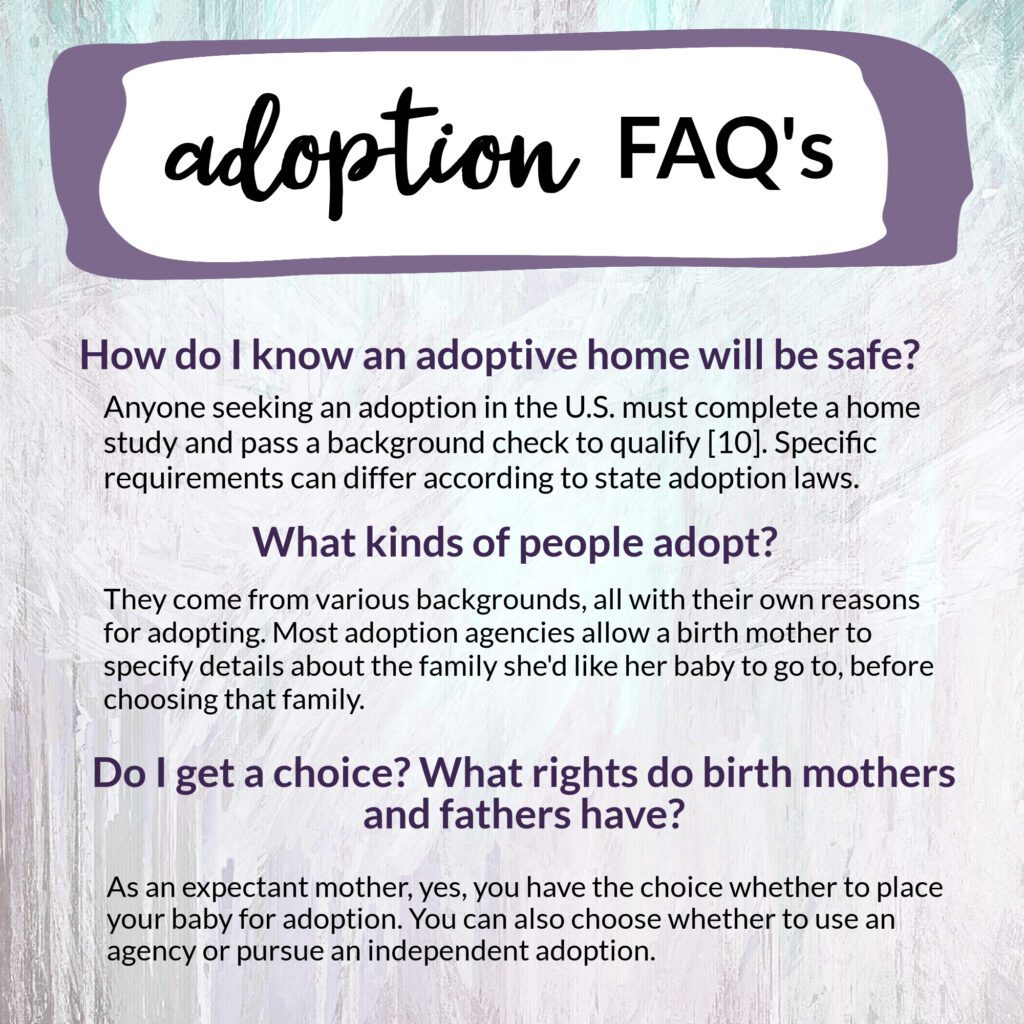Graphic tile with Adoption FAQ's- 3 questions and answers