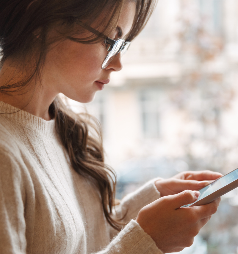 Young woman using smartphone
