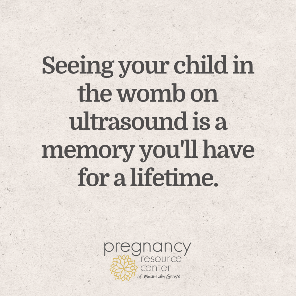 Graphic with text regarding ultrasound memories.